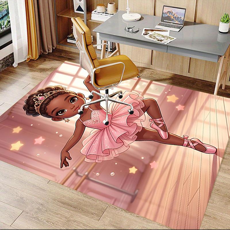 1PC Ballerina Princess Extra Large Non-Slip Floor carpet, Office, family, bedroom, Studio Large Area Rug,Longlasting Material-J0384