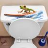 Fun Surfing Frog Toilet Stickers, Creative Bathroom Decorative Stickers