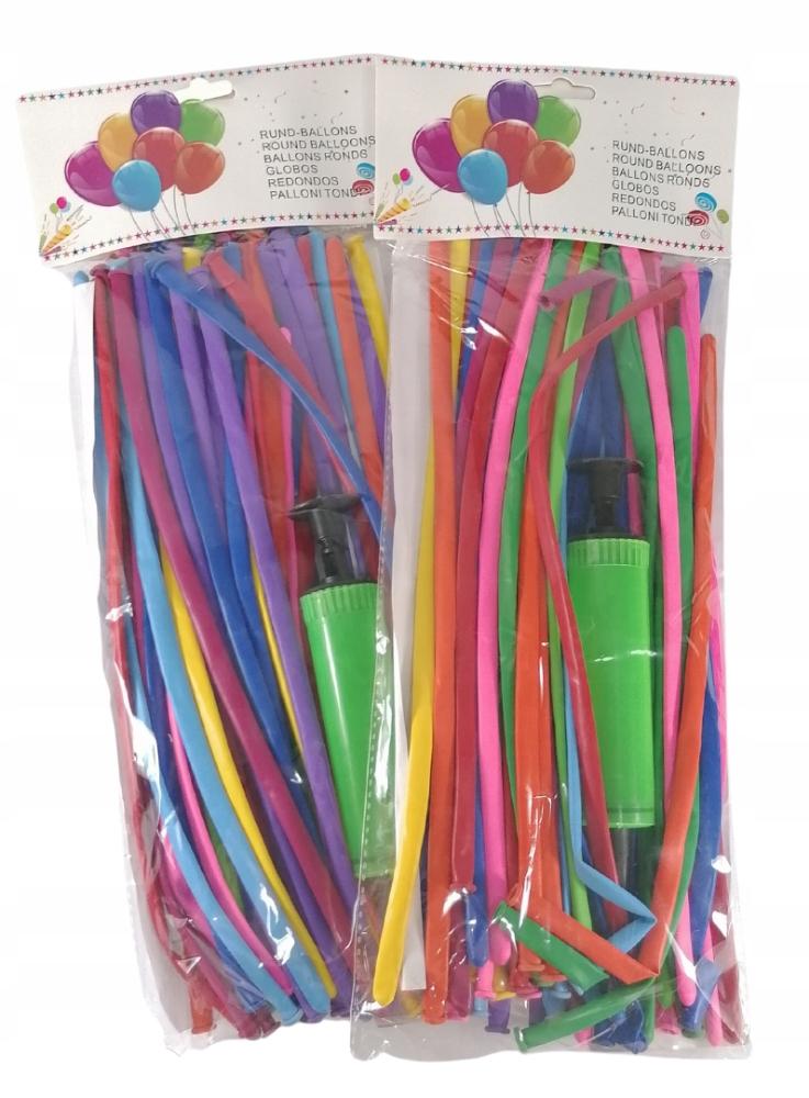 Modeling Balloons With Pump 50 Pieces Pump Set Durable Flexible
