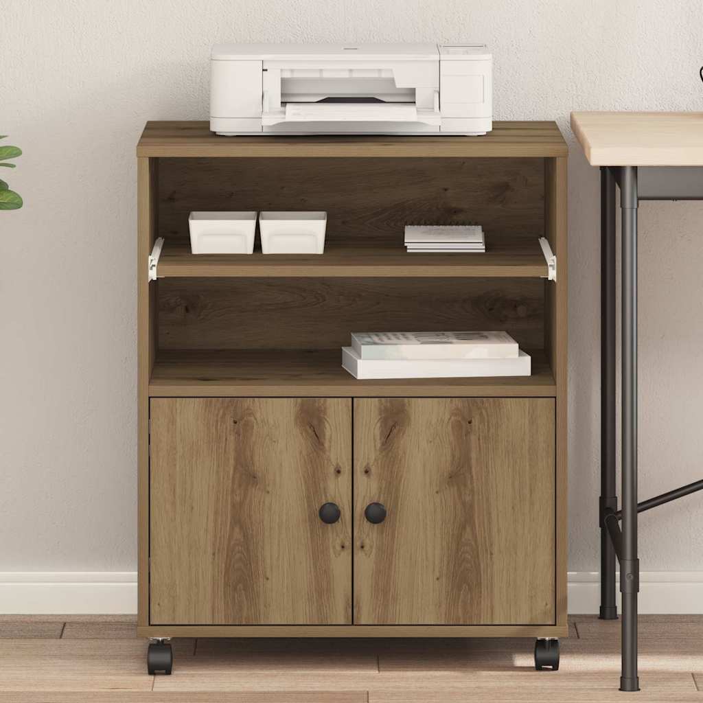 Printer Stand Artisan Oak 60 x 48 x 74 cm Particleboard