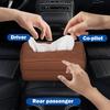 Car Tissue Holder, Standard Tissue Holder For Car Pu Leather Car Napkin Holder, Car Backseat Extra Large Tissue Organization Fit For 120-150 Tissues