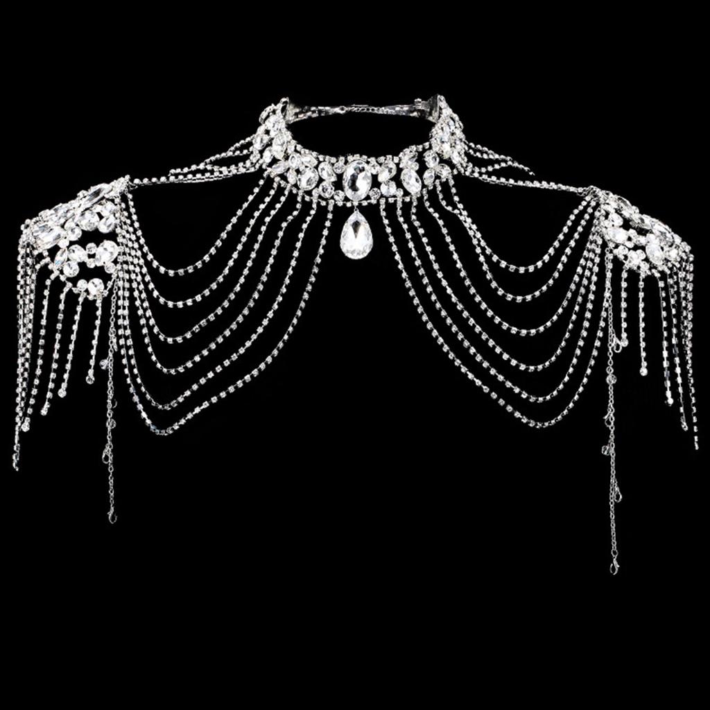 Crystal Tassels Arm Chain Women Body Jewelry Multilayer Shoulder Body Jewelry Shoulder Chain Necklace for Any Occasion