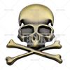 1 Stück Auto Styling Lustiger Totenkopf 3D Metall Chrom Zinklegierung Klebendes Emblem Auto Karosserie Kofferraum Kotflügel Abzeichen Aufkleber Decal Auto Zubehör