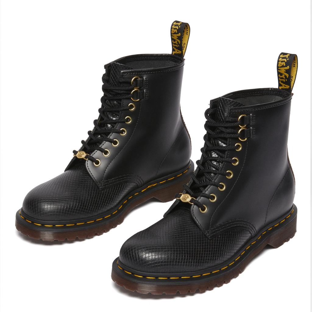 Dr. Martens 1460 Leather Snake Year Limited Edition Fashionable Versatile Eight-Hole Mid-Calf Boots Unisex Boots Black 41017001