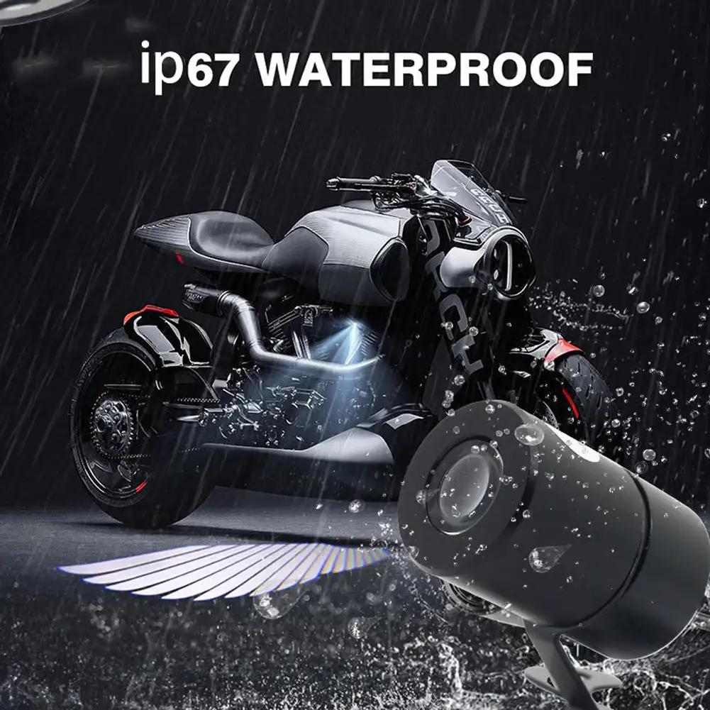 2PCS LED Welcome Light For Motorcycle Angel Wings Projection Lights Motorcycle Modified Decorative Light Wing Laser Lights