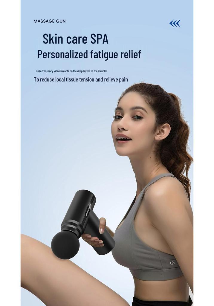 Portable Rechargeable Fascia Gun Massager: Adjustable Impact for Neck and Muscle Relaxation