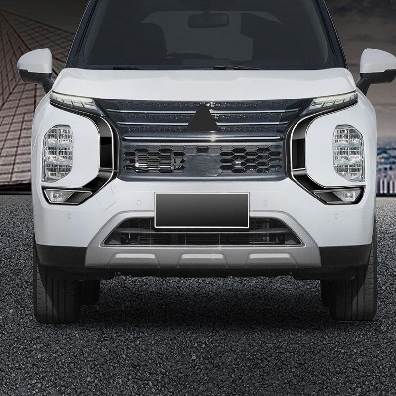 Voor Mitsubishi Outlander 2016-  2024 Koplamp Lamp wenkbrauw koplampkap sierlijst Voor Mistlamp Mistlamp Lampkap sticker