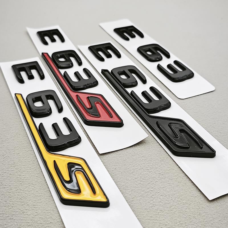 3D ABS Chroom Zwart Auto Letters E63 E63S Logo Embleem Sticker Auto Kofferbak Badge Decals Voor Mercedes Benz E63 E63S W213 Accessoires QK0