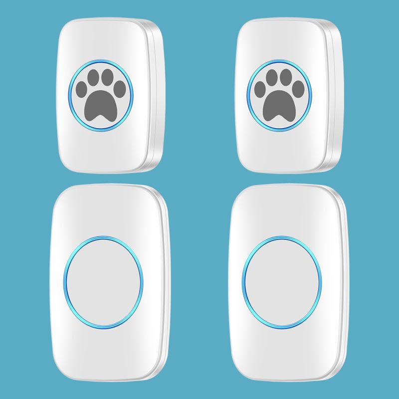 Smart Wireless Pet Doorbell for Cross-Border One-to-One Dog Training White US Plug