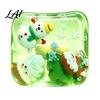 Christmas Stocking Stuffers Cube Stress Relief Toy Clear Squeeze with 3D Snowman Anxiety Gadget Santa Claus Gingerbread Xmas Tree Hand Relaxation