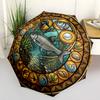 River Glass pattern umbrella, portable and foldable design, 8 ribs, a casual accessory for Halloween, Christmas, and birthday gifts.