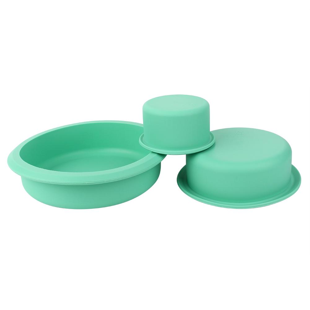 3 Layer Silicone Cake Mold Pizza Plate DIY Mould Round Tools