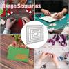 DIY Cutting Die Geometric Rectangle Dies Template Pattern Embossed Metal Frame for