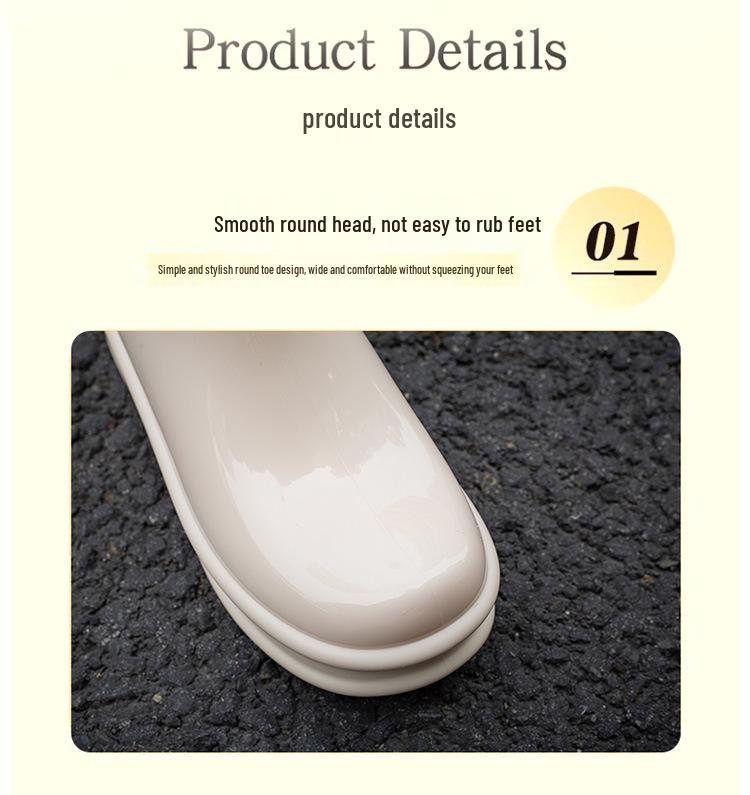 New Women's Plus Velvet Warm Mid-Calf Waterproof Rain Boots - Fashionable Outdoor Rubber Work Shoes