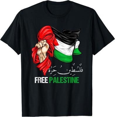 Slobodná Palestína Arabské Tričko Palestínska Vlajka Unisex Tričko