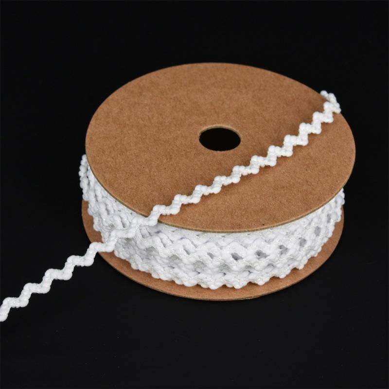 New scallion silk wavy webbing, handmade hairpin ribbon, clothing accessories, hats, scarves, decorative lace