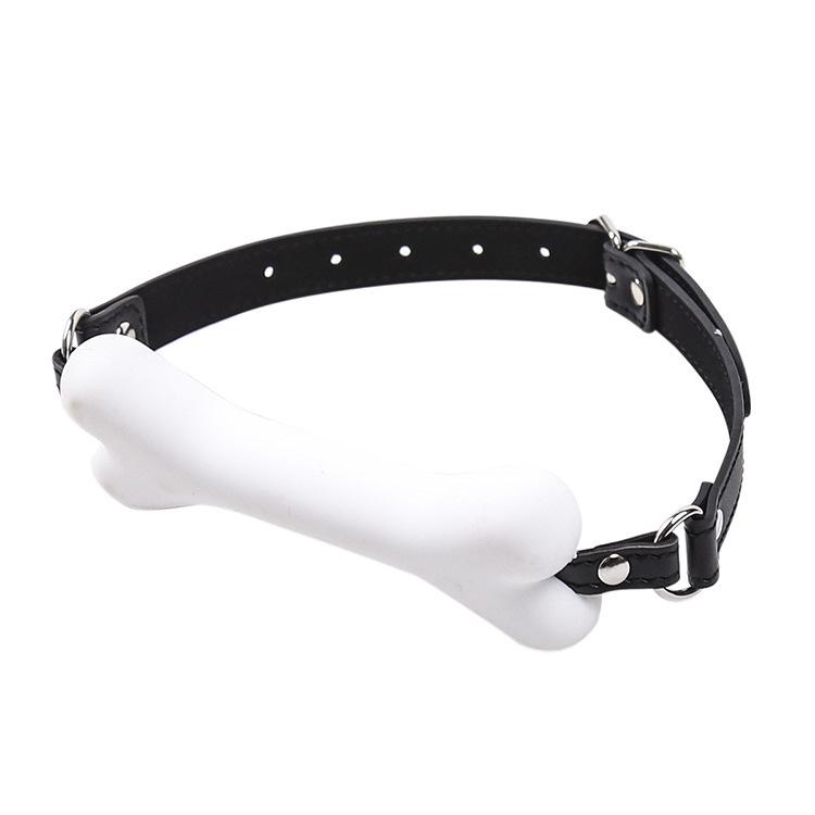 2 Colors Soft Harness Mouth Silicone Dog Bone Ball Gag Open Mouth Gag Bdsm Bondage Slave Gag Sex Products Sm Sex Toys for Women