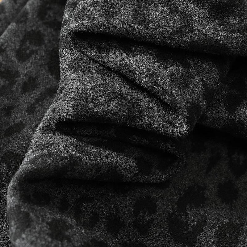 Damen Retro Leopard Print Kordelzug Freizeithose