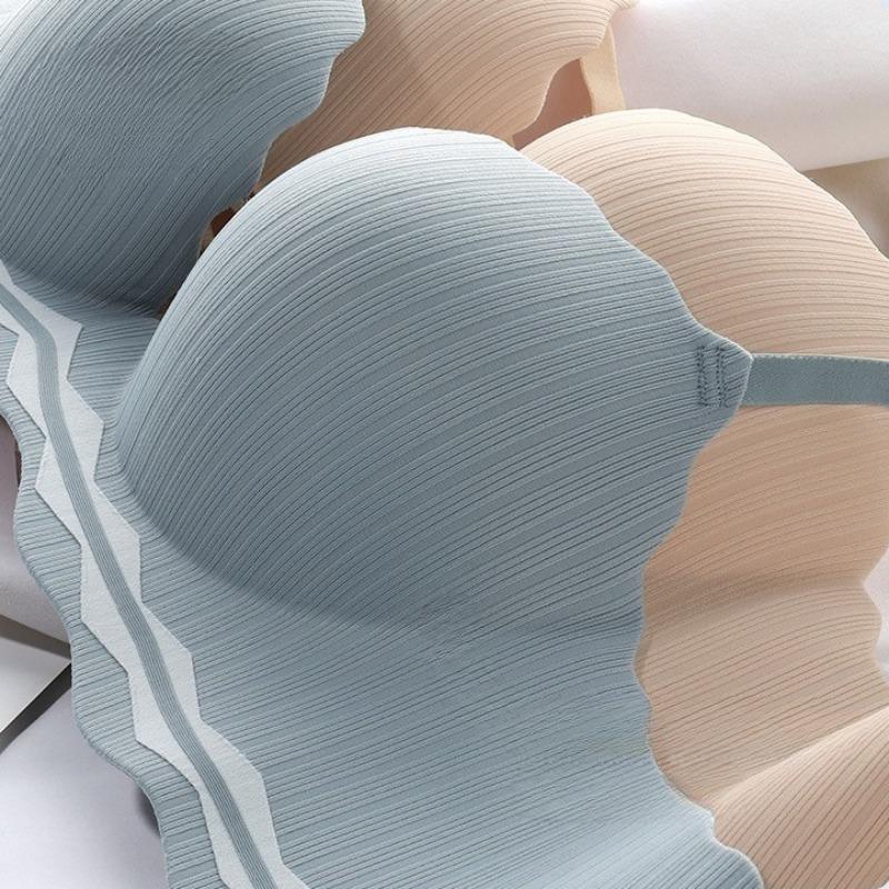 Seamless Push-up and Anti-sagging Small Chest Push-up Underwear Without Steel Ring Simple and Breathable Girls Bra