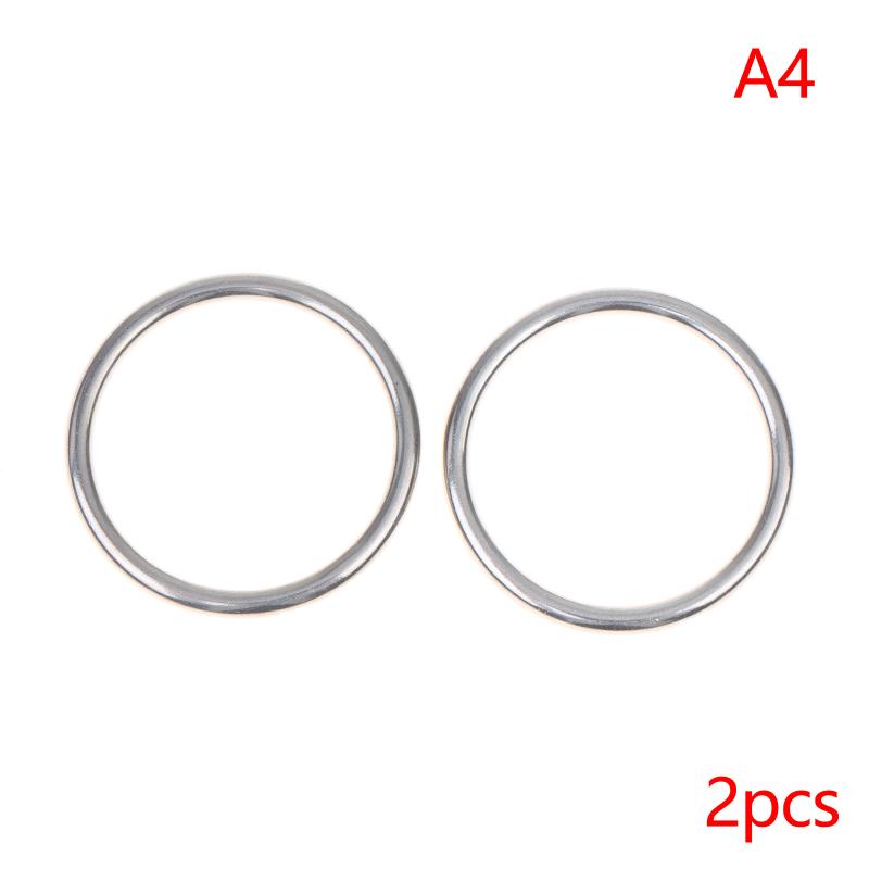 2Pcs 304 Stainless Steel Round O Ring M3 M4 M5 M6 Rust Smooth Solid Strong O Ring Fishing Yoga Hanging Welded Rings