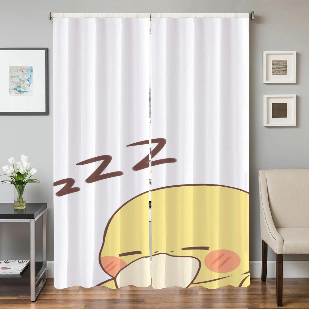 Home Interior Kitchen Curtains for Living Room 2 Pieces Blackout Curtains Door Curtain Pokemon Bedroom Decoration Partition