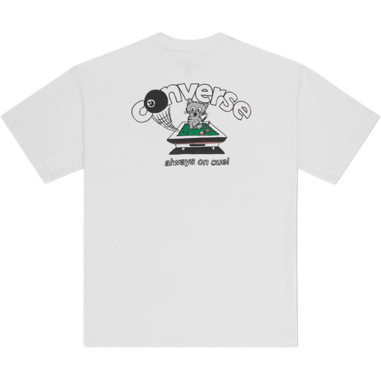 New Converse T Shirts Men's White 10027729-A02