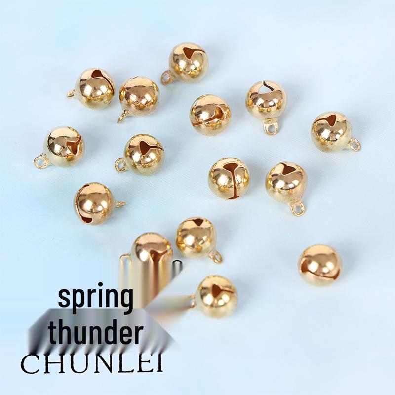 12mm Electroplated Gold Imitation Pet Collar and Keychain Bell