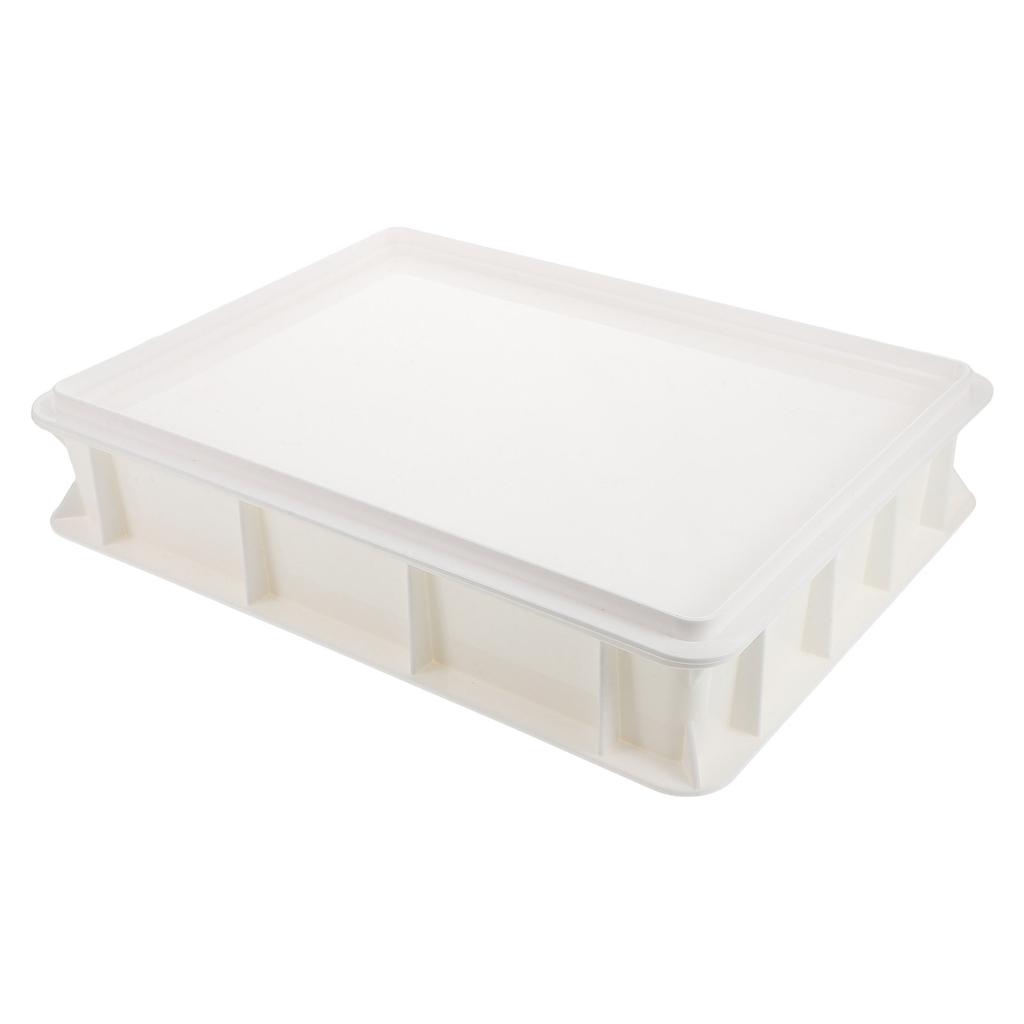 Stackable Pizza Dough Proofing Box Commercial Plastic Tray Lid Space-Saving Container for Home Bakery Dough Storage