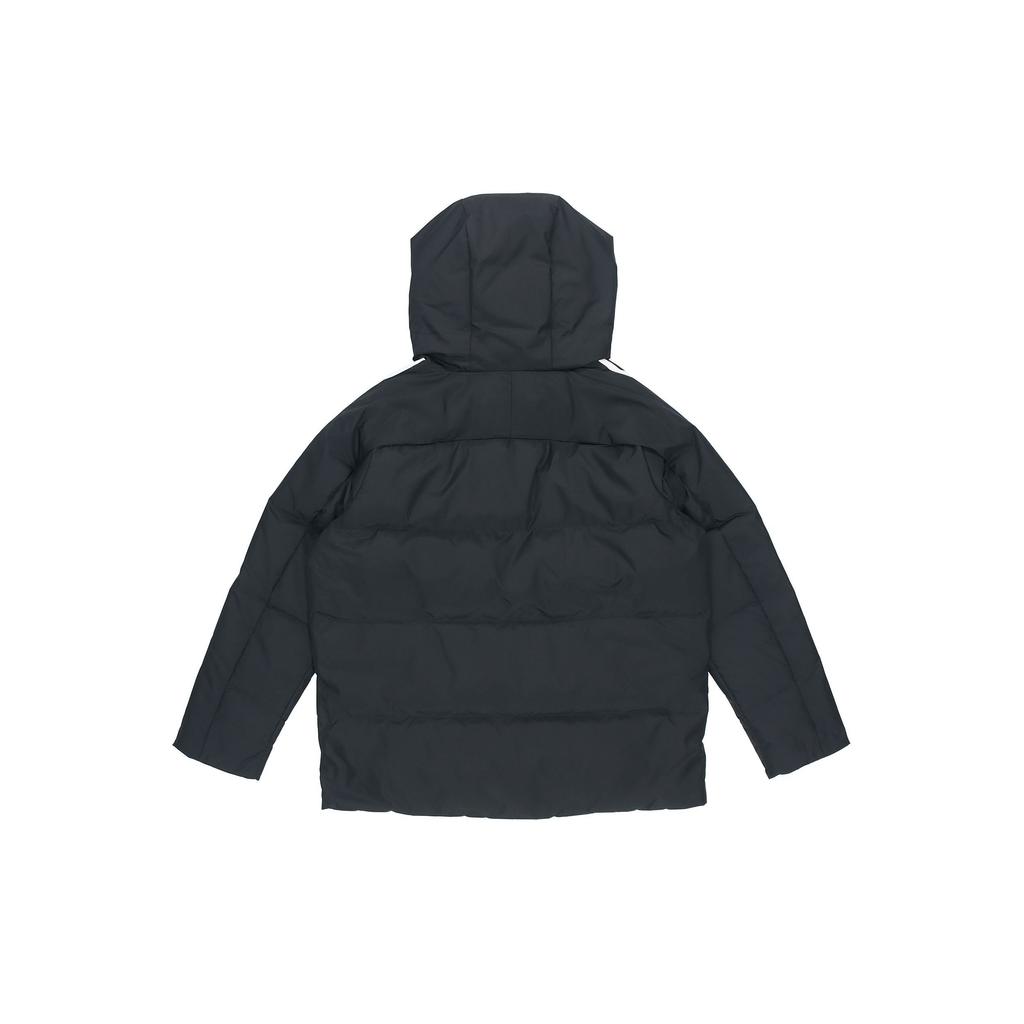 Adidas 3-Stripe Puff Jacket with Double-Knit Zip Pockets and Hood Women Outerwear Black H23063