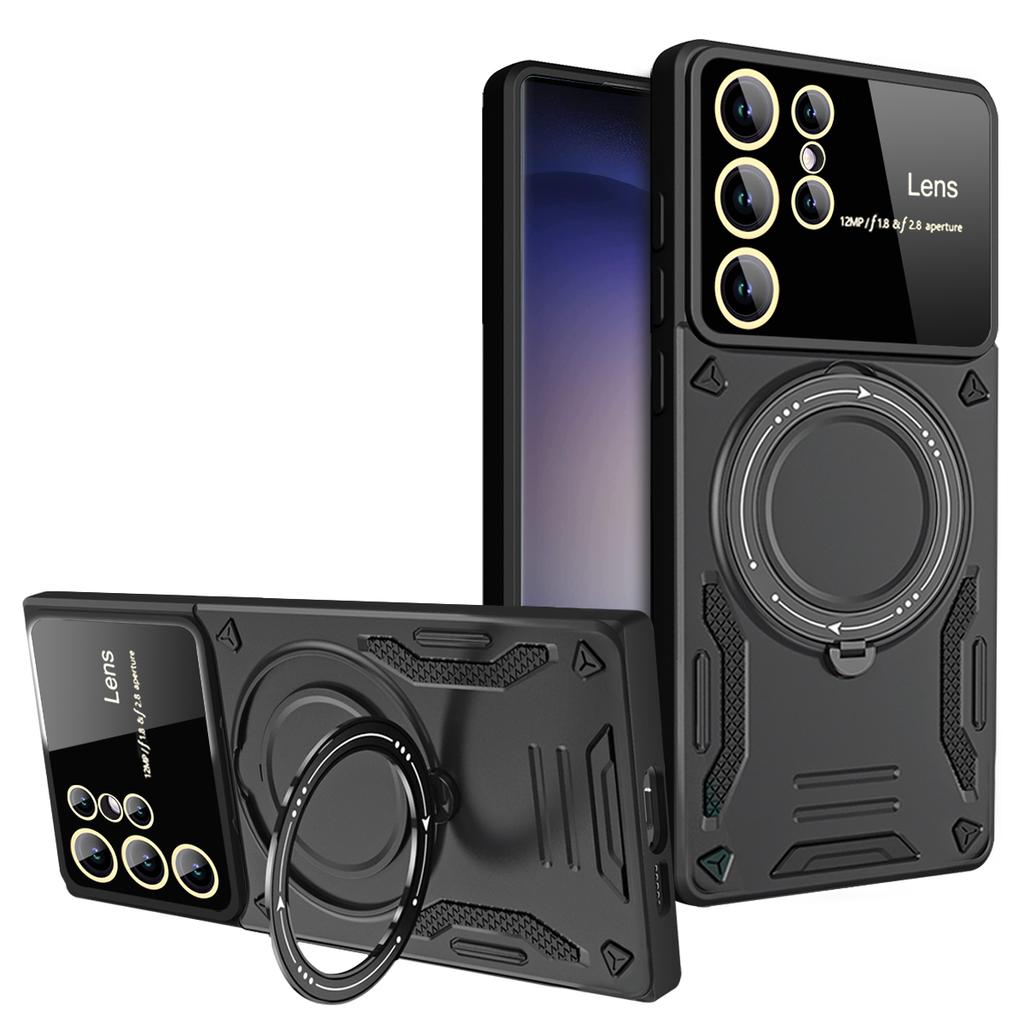 Shockproof Case for Samsung Galaxy S24 S23 S22 S21 S20 FE Plus Ultra A25 5G Magnetic Ring Stand Camera Protector Phone Cover