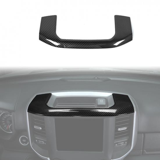 Center Console Storage Box Cover Trim Frame For Dodge Ram 1500 18+Carbon Fiber