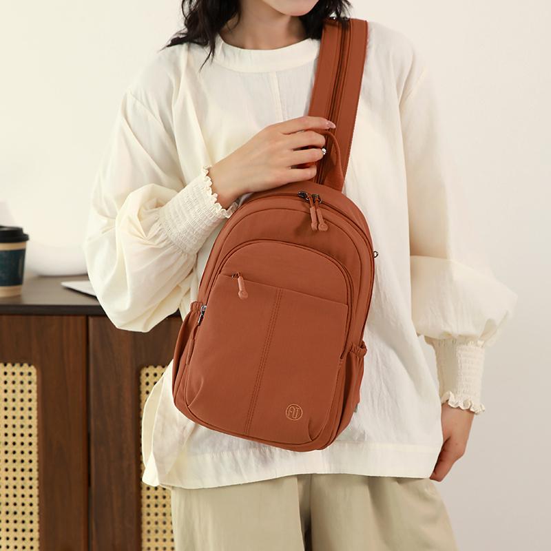 Large Capacity Backpack Women's Travel Bag Multi-Layer Student Schoolbag Multifunctional Chest Bag