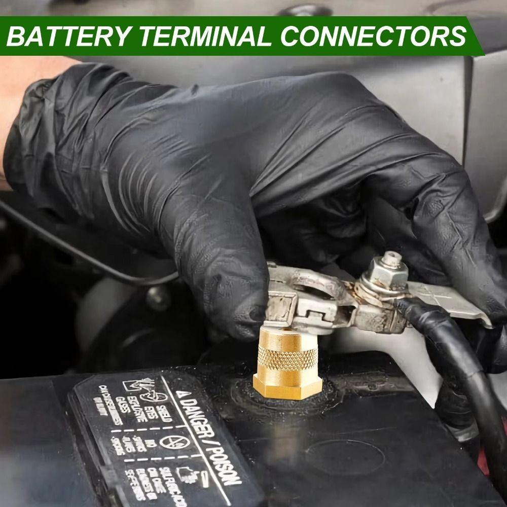 Terminals Brass Battery Pole Adapter M8 With Male Thread Battery Post Terminals M8 Connector Terminal