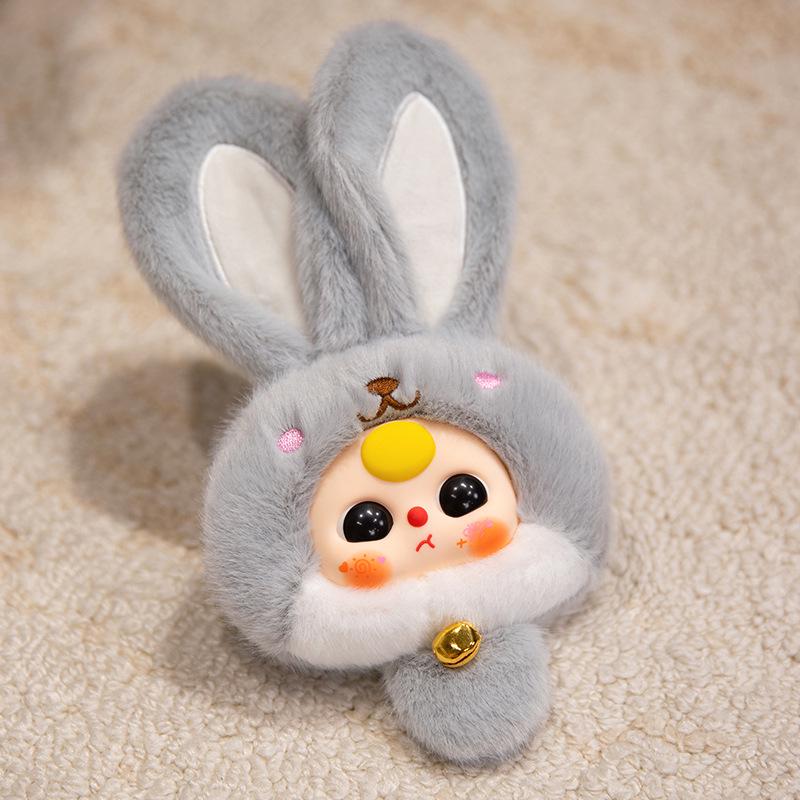 Viso di Bambola in Silicone Kawaii: Portachiavi e Ciondolo Giocattolo di Peluche per Bambini di Tre Anni