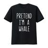 Tu so, als wäre ich ein Wal-Kostüm Halloween Faul Einfach Damen T-Shirt mit Modischem Aufdruck für den Sommer Vintage Gewaschen Grafik Unisex