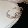 Twisted Multi-layer Cuff Bangles Iron Exaggerated Bracelet Unique Wide Open Bangle  Decoration