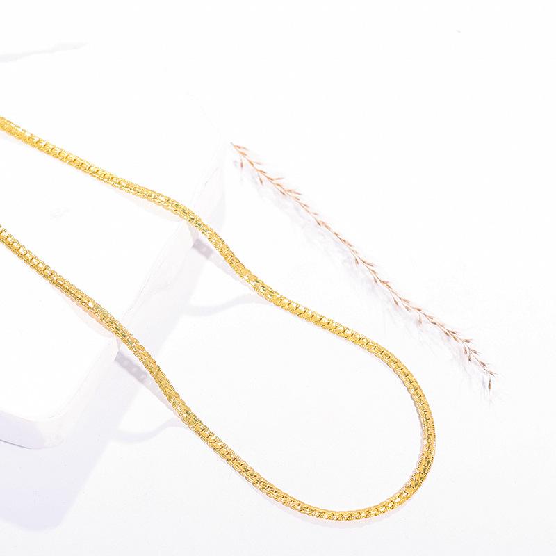 wish hot sale personalized men's necklace jewelry 4MM side embossed necklace necklace