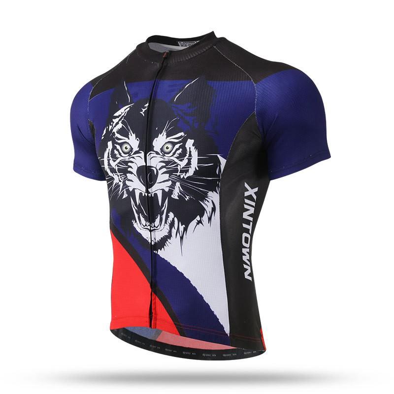 XINTOWN Mens Short Sleeve Cycling Jersey Breathable Bike Top Riding