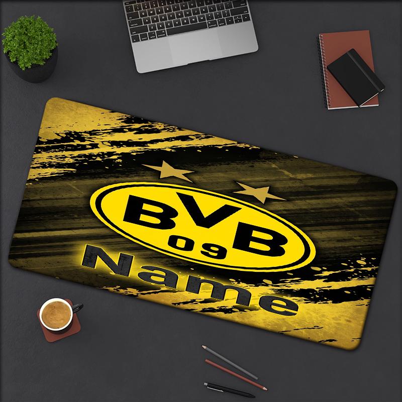 Custom Name Borussia Dortmund Theme Mouse Pad Non Slip Rubber Base Multifunctional Office Home Decor Perfect For Workspace Personalization