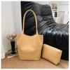 Woven Bucket Bag For Women, Large-capacity Shoulder Bag, Commuting, Versatile, Japanese And Korean Style, Casual And High-end