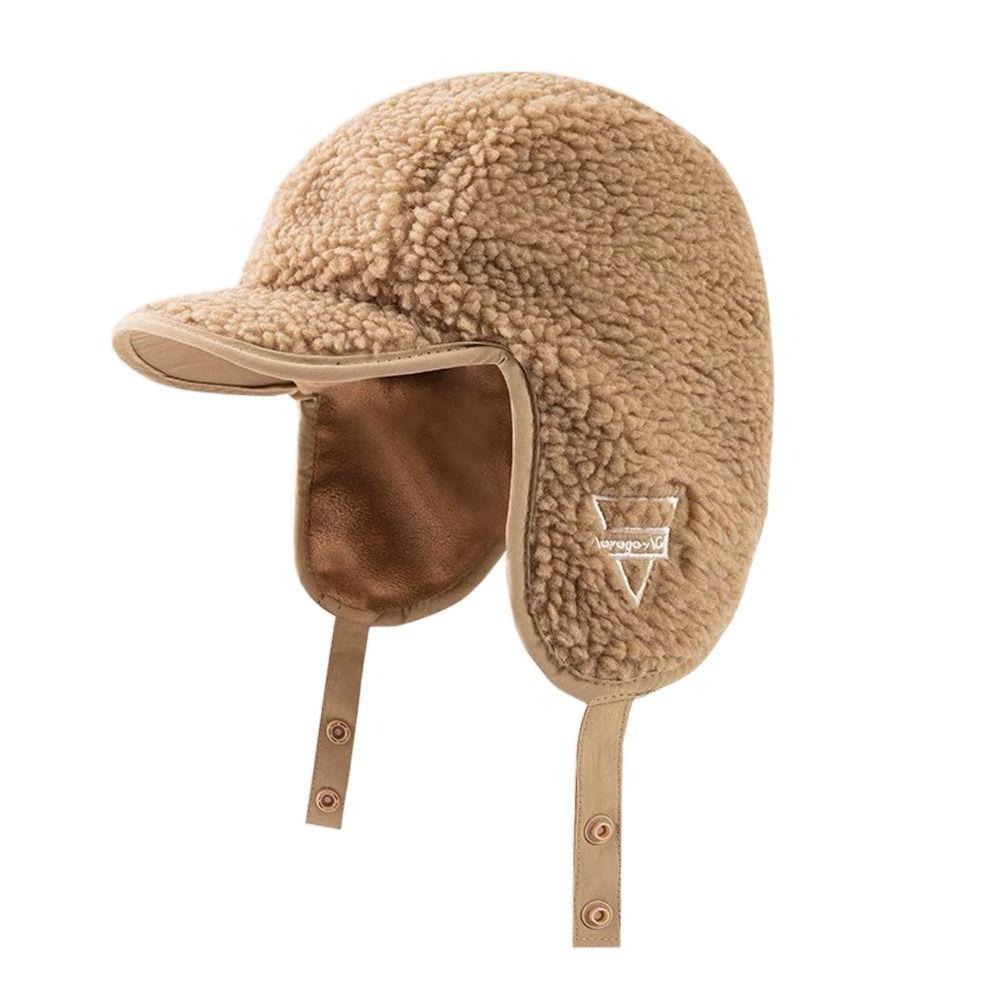 Polar Fleece Women Winter Caps Windproof Girls Ear Protection Cap Plush Pullover Hat  Outdoor