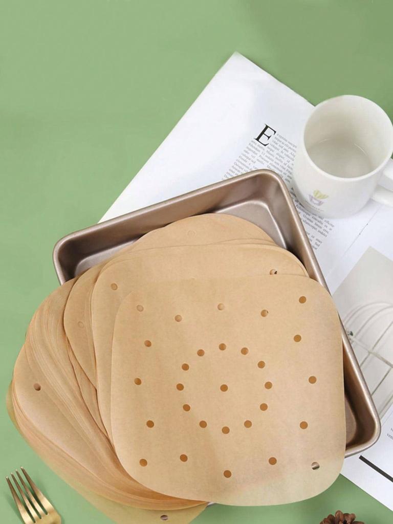 Air Fryer Parchment Disposable Liner Advanced Perforation, Suitable for Air Fryers, Streamers,pans, Not Burned, Easy To Clean