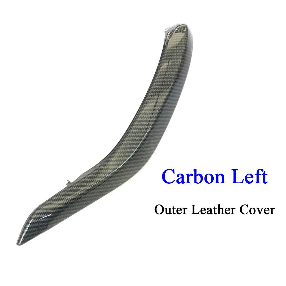 Manija de tracción de cuero para puerta Interior de pasajero, embellecedor de cubierta exterior de repuesto para BMW X5 X6 2014 2015 2016 2017, F15 F16, color negro