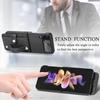 For Samsung Z Flip 4 Portable Wristband Carbon Fiber Case For Samsung Galaxy Z Flip 4 5 5g Flip4 Zflip4 Card Holder Bag