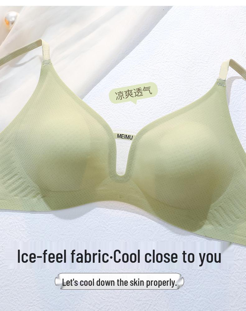 Women's Seamless Ultra-thin Wire-free Bra with Rabbit Ear Cups - Comfortable Large Chest Minimizer