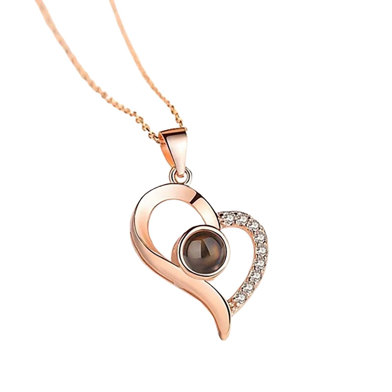 

Ожерелье Love Peach Heart Подвеска Креативное ожерелье Не померкнет One Size розового золота