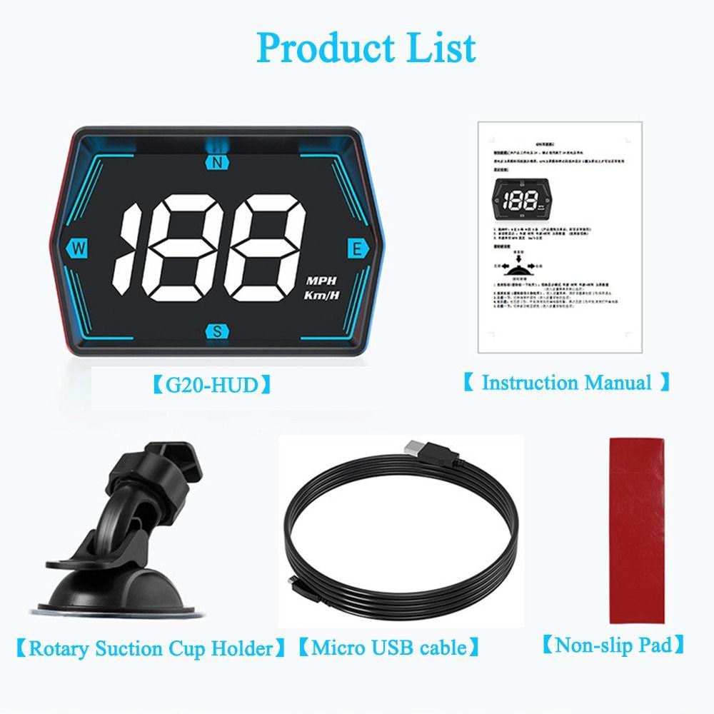 HUD HUD Car Head Up Display Plastic Windshield Projector GPS Car Digital Speedometer  Car Digital