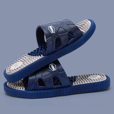 Foot Acupressure Massage Slippers for Men In Summer, Indoor Home Use, Non Slip Bathroom, Silent Cool Slippers