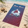 Colorado Avalanche Benutzerdefinierte Namens-Strandtücher dienen auch als Badetücher Sommer-Essential ein Muss für den Außenbereich den Strand und den Pool