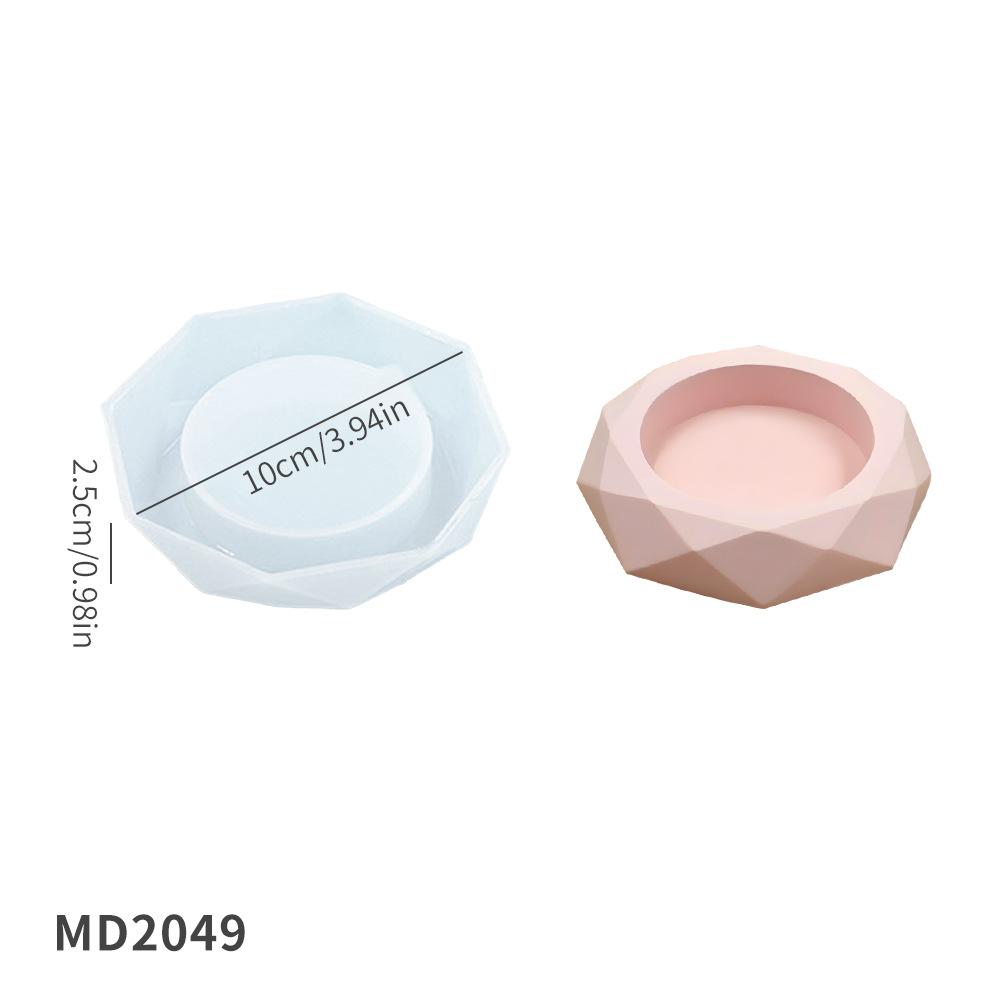 Diy Ashtray Resin Mold Silicone Mold Round Square Storage Box Resin Molding Non-deforming High-temperature Resistance Ornament